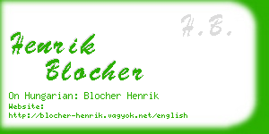 henrik blocher business card